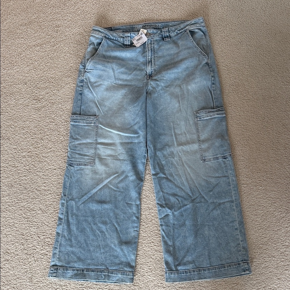 NWT American Eagle Light Blue Cargo Jeans